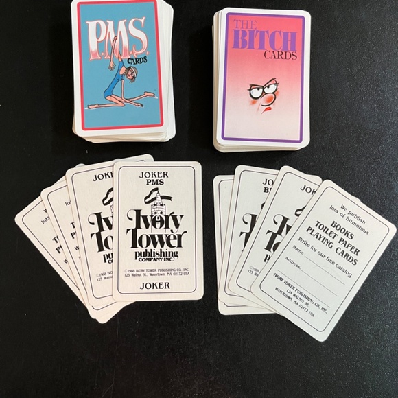 PMS and The B*tch Double Deck Set of Playing Cards in Original Plastic Box - Picture 3 of 7
